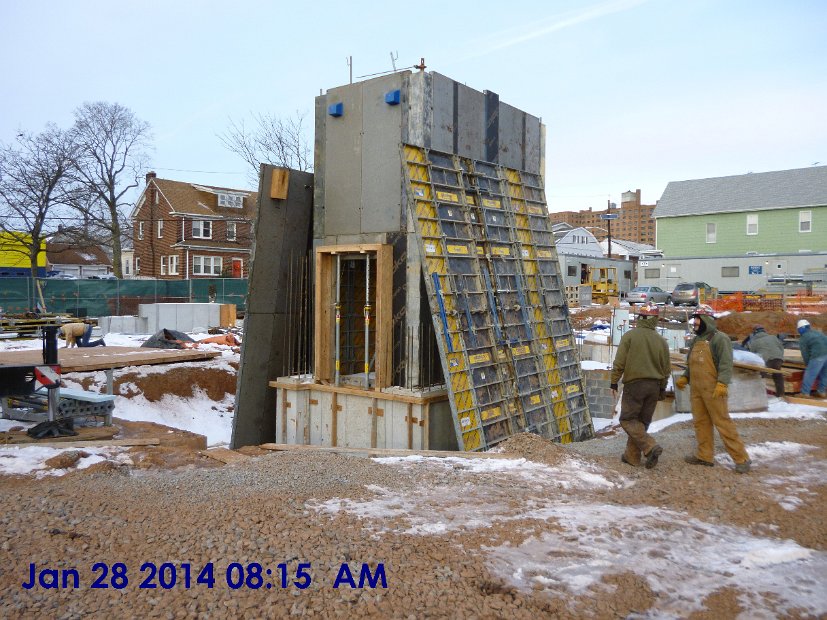 Elevator 5 - 6 with Shear Wall Formwork awaiting Erection